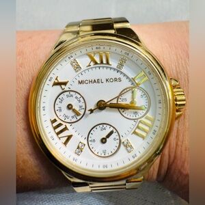 Michael Kors Gold Watch with White Dial
